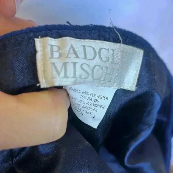 Badgley Mischka saks 5th ave navy  baseballl cap hat with  tortoise detail NWOT